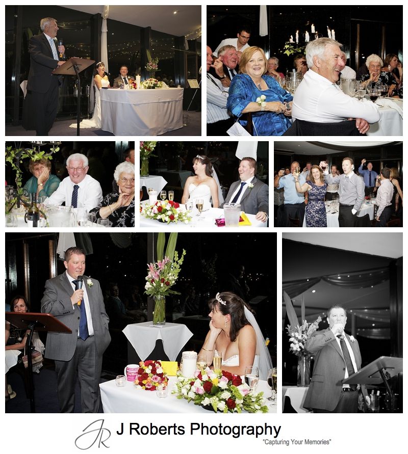 Wedding speeches on Sydney Glass Island - sydney wedding photography 
